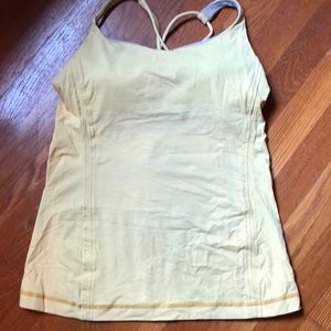 Lululemon bright yellow workout tank - size 8
